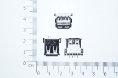 Разъем SMD USB-A на плату (мама)