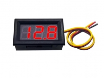 Электронный встраиваемый вольтметр 0В-200В (красный) 48*29*22мм