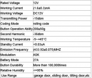 Беспроводной ключ для управления воротами/шлагбаумом на частоте 433.92Mhz с функцией копировaния сигналa V2, Ditec GOL4, Nice Flors, Nice One