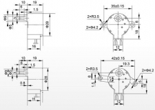 Шаговый двигатель 28BYJ48 28BYJ-48 (step motor), 5В