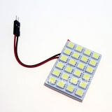 Светодиодная сборка 24 smd 5050 светодиодов, белый цвет, 12В с переходниками T10 BA9S