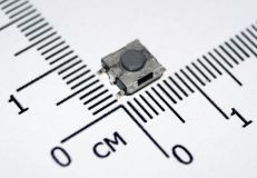 Кнопка тактовая SMD 6 * 6 * 3,1 мм IT-1157BHNP-160G-G (DTSMW-66N-V-T/R) (серая, с заземлением)