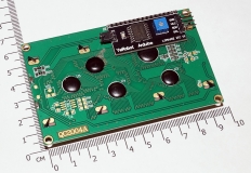 Дисплей Arduino IIC / I2C 2004 LCD зелено-желтый LCD J204A дисплей (5В), HD44780, PCF8574