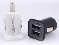 Миниатюрный двойной USB-адаптер от прикуривателя 2 х 5В 3.1А