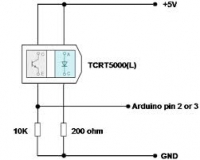 TCRT5000L оптопара широкого назначения отражающего типа (940nm, 15мм)