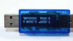 Электронный портативный OLED USB3.0-тестер (напряжение, ток, мощность, емкость) USB3.0, 4 разряда, до 13В
