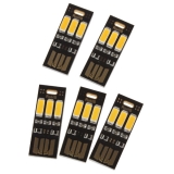 Миниатюрный USB светильник 5В 0,1А 32*12мм, 3 светодиода 5730, теплый белый свет