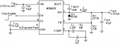 RT8272 регулируемый понижающий преобразователь напряжения 4.75-24V 0.92-15V 3A с функцией Off