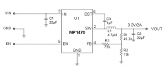 MP1470 MP1470GJ MP1470GJ-LF-Z, понижающий преобразователь, TSOT23-6