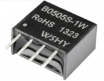 DC-DC фиксированный разделительный преобразователь B0505S-1W, вход 5В, выход 5В, ток 0-200мА, Гальваническая развязка