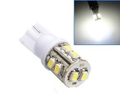 Светодиодная лампа для автомобиля цоколь T10, 12В 1Вт 10 SMD светодиодов 1206