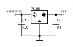 WS78L05, стабилизатор напряжения, 5В, 0.1А (TO-92)