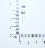 Светодиод желтый 5мм (2.0-2.2В, 5mA-20mA) F5 8000 mcd 587-590nm 20-25 degree