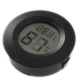 Цифровой LCD гигрометр - термометр 20%RH ~ 95%RH, -50°C + 70°С (черный круглый)