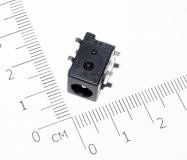 Разъем питания постоянного тока DC-050B 4-контактный разъем SMD, 5.5мм - 1.5мм, черный