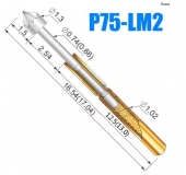 Пружинный контакт-зонд P75-LM2, (16.55мм, диаметр 1.02мм, давление пружины 100г)
