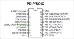 ATtiny2313V-10PU, микроконтроллер 8-Бит, AVR, 10МГц, 2КБ Flash (DIP-20)