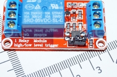 Модуль реле 1-канальный для Arduino с оптронной изоляцией, 5 вольт (hight and low level trigger, реле SONGLE/аналог.)
