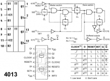 CD4013BE (КР1561ТМ2) двойной триггер