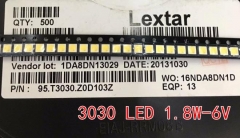 Светодиод SMD 3030 6V Lextar PT30W45 V1 ультра яркий белый цвет  6В 350мА