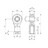 Подшипник скольжения сферический M8x1.25mm SIL8T/К PHSAL8 левая резьба
