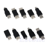 Набор переходников miniUSB/microUSB/USB, 10 шт