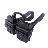 Кабель OBD2 OBD-II F-M папа-мама 60см, плоский