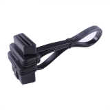 Кабель OBD2 OBD-II F-M папа-мама 60см, плоский
