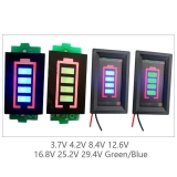Индикатор емкости LiPo Li-ion аккумуляторов из 2 ячеек 2S 6.6В - 8.4В синий дисплей