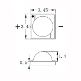 Светодиод Cree 3535 УФ 395 - 400 нм 3 Вт (Ultra violet 3W High Power Led, ультрафиолетовый) подложка 16мм