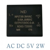 ND02-T2S05 AC/DC  220В - 5В,  конвертер изолированный, 5В  0.4A, NDDY