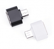 Переходник USB OTG (мама) - microUSB черный
