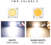 Сверхяркий светодиод 12W белый теплый цвет (2800-3500K, 1200 lm, 220-240В AC) 19*19мм