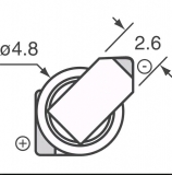 Конденсатор XN414HG-IV01E XN414H-IV01E 0.07Ф 3.3В (ионистор 70000 мкФ) 4,8мм*1,4мм 0.07F3.3V 3.3V0.07F