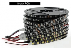 Гибкая светодиодная лента SMD 5050 60 светодиодов/метр, белый теплый цвет, влагозащищенная, черная подложка