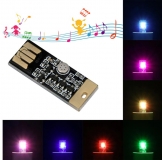 Миниатюрный USB RGB светильник с сенсорным управлением и микрофоном для эффекта цветомузыки, 5В, RGB светодиод 5050