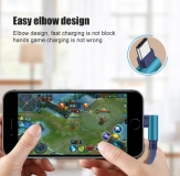 Кабель USB Type C - USB 1м угловой, ток 2А, повышенная прочность, отделка джинсовая ткань