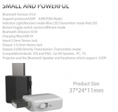 Bluetooth приемник - передатчик ZF169PLUS v5.0 3-в-одном, USB, 3.5мм AUX вход и выход