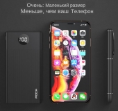 Внешний аккумулятор - зарядное устройство ROCK Power Bank 10000мАч dual USB 5В 2.1А