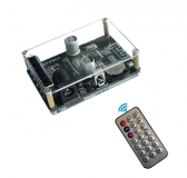 Компактный стереоусилитель XY-P40W 2*40Вт с Bluetooth 5,0 класс D, питание 6-26В, с корпусом и пультом ДУ