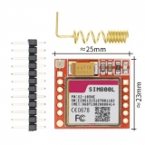 SIM800L компактный GSM/GPRS модуль со встроенной антенной, 900, 1800, 1900 МГц