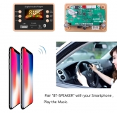 Встраиваемый микро медиацентр Bluetooth 5.0 FM радио MP3 плеер, microSD card USB пульт ДУ 5-12B