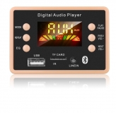 Встраиваемый микро медиацентр Bluetooth 5.0 FM радио MP3 плеер, microSD card USB пульт ДУ 5-12B