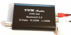 Аудио Bluetooth 5.0 усилитель — VHM-337. Общая мощность 100Вт (по 50Вт на канал, правый и левый).