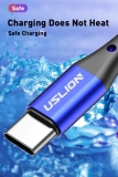 Кабель USB Type C - USB 1м, максимальный ток 3А, с защитой от изломов, USLION