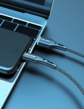 Кабель USB Type C - USB 1м, максимальный ток 3А, с защитой от изломов, USLION