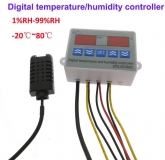 Цифровой регулятор температуры и влажности ZFX-ST3022 с датчиком, -20°C +80°C, влажность 0-99%RH, 220В два реле 10A