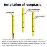 Гнездо (гильза) для пружинного контакт-зонда R125-4S, (30.0мм, диаметр хвостовика 2.36мм, глубина 24.7мм, бортик 7.5мм)