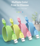 Кабель MicroUSB - USB 1м, максимальный ток 2.4А, защите от изломов, TOPK