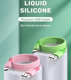 Кабель MicroUSB - USB 1м, максимальный ток 2.4А, защите от изломов, TOPK